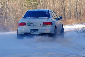 Jack Nelson / Isaac Zink Subaru Impreza on SS2, Nemadji Trail West.