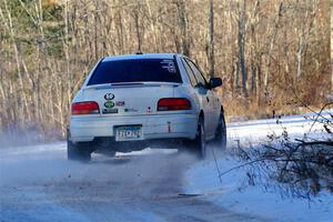 Jack Nelson / Isaac Zink Subaru Impreza on SS2, Nemadji Trail West.