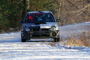 Peter Farrow / Jackson Sedivy Subaru WRX on SS2, Nemadji Trail West.