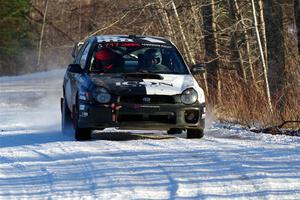 Peter Farrow / Jackson Sedivy Subaru WRX on SS2, Nemadji Trail West.