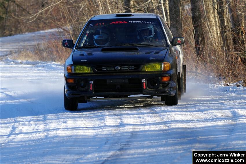 Jack Nelson / Isaac Zink Subaru Impreza on SS2, Nemadji Trail West.