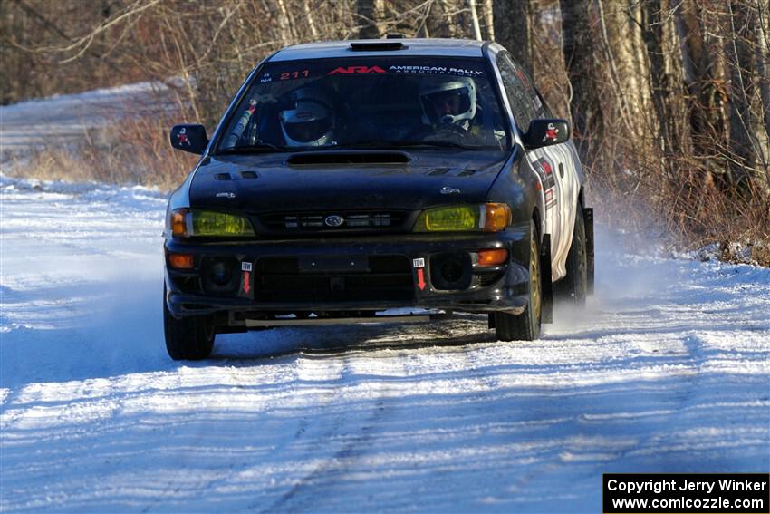 Jack Nelson / Isaac Zink Subaru Impreza on SS2, Nemadji Trail West.