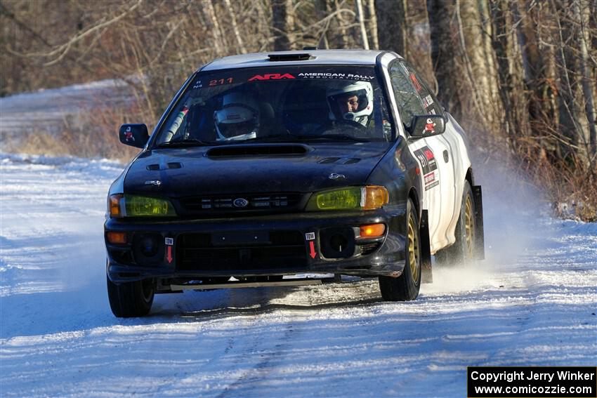 Jack Nelson / Isaac Zink Subaru Impreza on SS2, Nemadji Trail West.