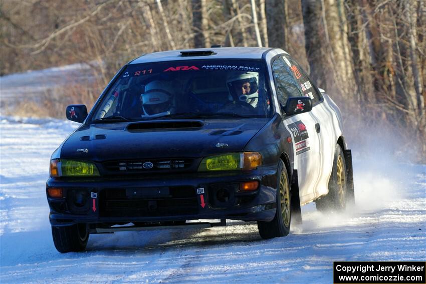 Jack Nelson / Isaac Zink Subaru Impreza on SS2, Nemadji Trail West.