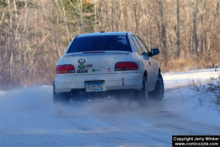 Jack Nelson / Isaac Zink Subaru Impreza on SS2, Nemadji Trail West.