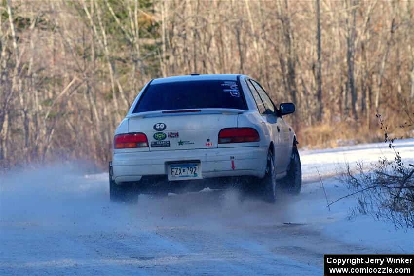 Jack Nelson / Isaac Zink Subaru Impreza on SS2, Nemadji Trail West.