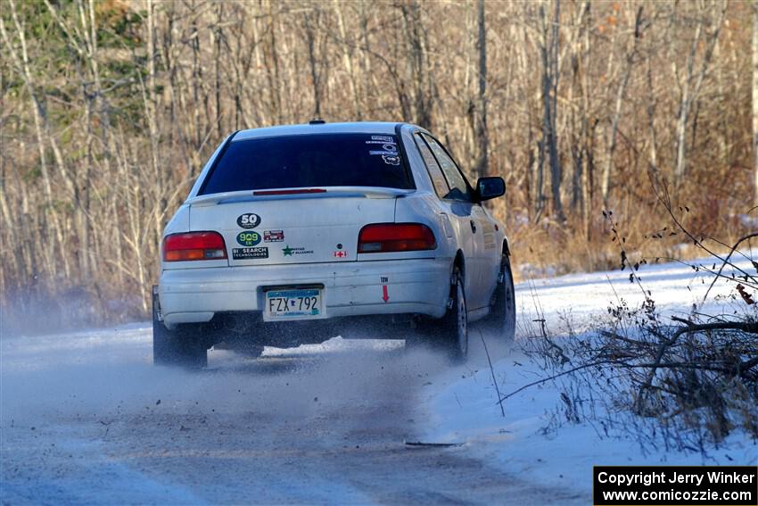 Jack Nelson / Isaac Zink Subaru Impreza on SS2, Nemadji Trail West.