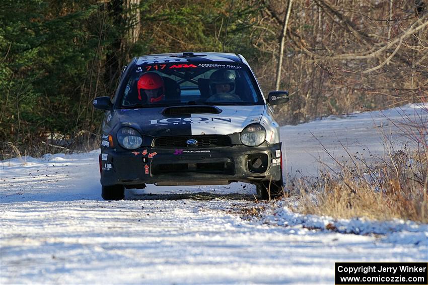 Peter Farrow / Jackson Sedivy Subaru WRX on SS2, Nemadji Trail West.