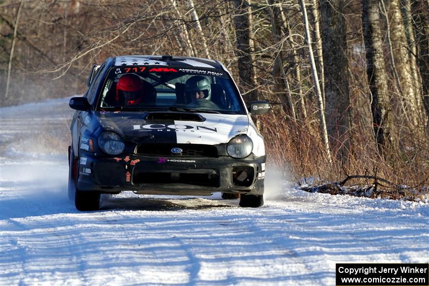 Peter Farrow / Jackson Sedivy Subaru WRX on SS2, Nemadji Trail West.