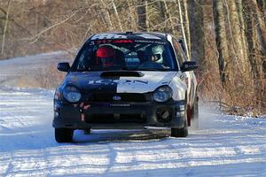 Peter Farrow / Jackson Sedivy Subaru WRX on SS2, Nemadji Trail West.