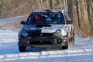 Peter Farrow / Jackson Sedivy Subaru WRX on SS2, Nemadji Trail West.