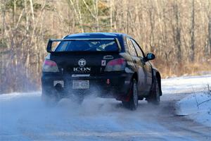 Peter Farrow / Jackson Sedivy Subaru WRX on SS2, Nemadji Trail West.