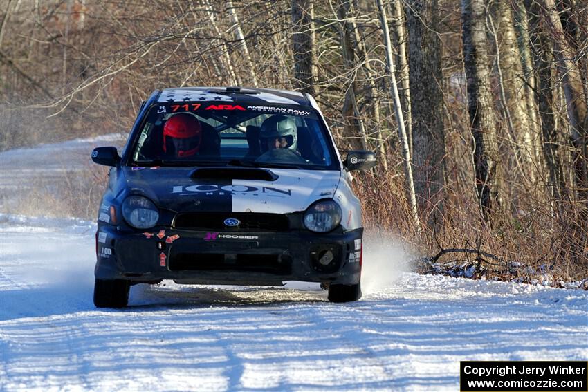 Peter Farrow / Jackson Sedivy Subaru WRX on SS2, Nemadji Trail West.