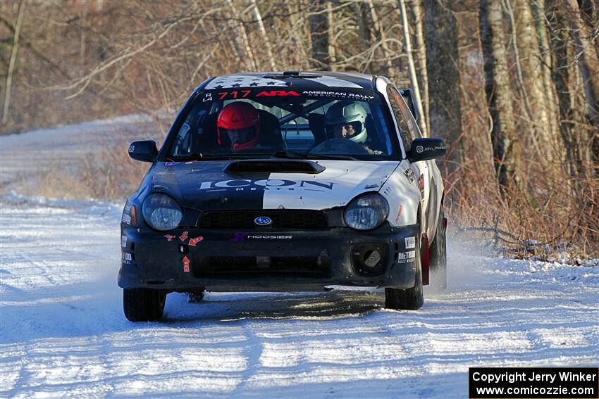 Peter Farrow / Jackson Sedivy Subaru WRX on SS2, Nemadji Trail West.