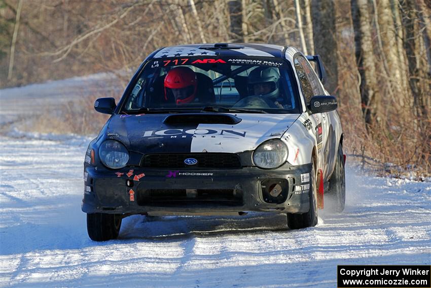 Peter Farrow / Jackson Sedivy Subaru WRX on SS2, Nemadji Trail West.