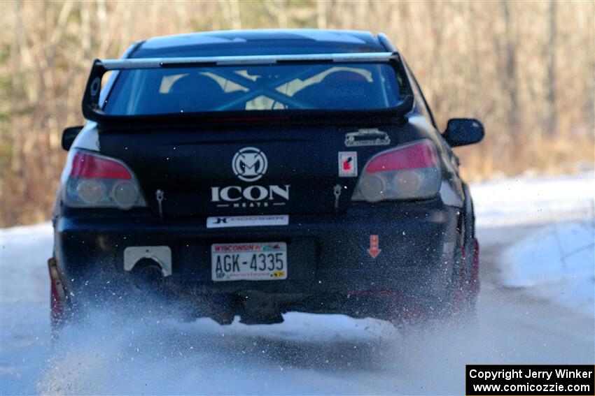 Peter Farrow / Jackson Sedivy Subaru WRX on SS2, Nemadji Trail West.