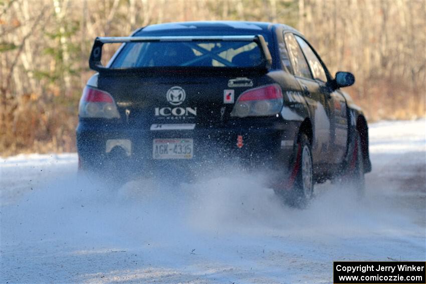 Peter Farrow / Jackson Sedivy Subaru WRX on SS2, Nemadji Trail West.