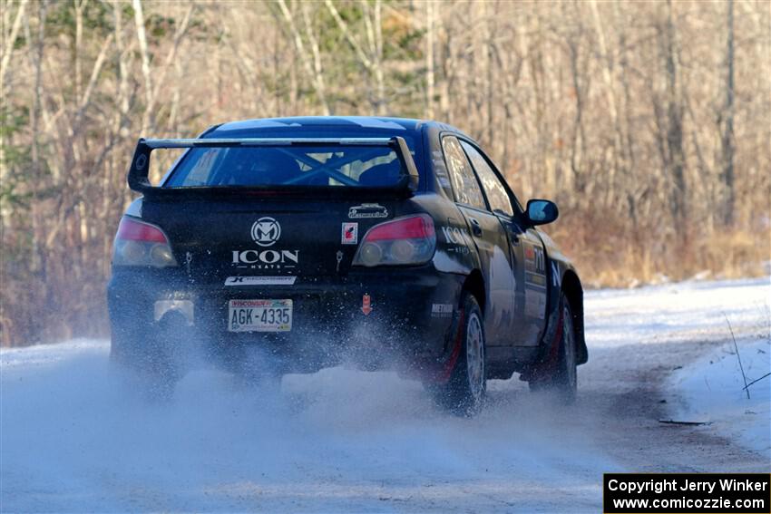 Peter Farrow / Jackson Sedivy Subaru WRX on SS2, Nemadji Trail West.