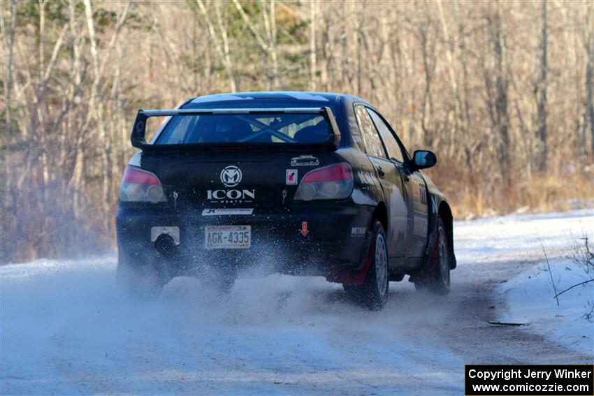 Peter Farrow / Jackson Sedivy Subaru WRX on SS2, Nemadji Trail West.