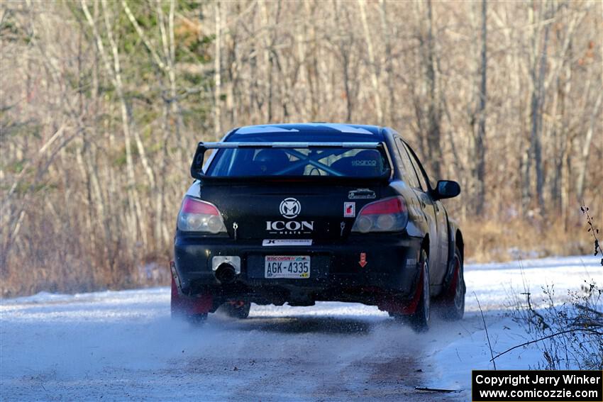 Peter Farrow / Jackson Sedivy Subaru WRX on SS2, Nemadji Trail West.