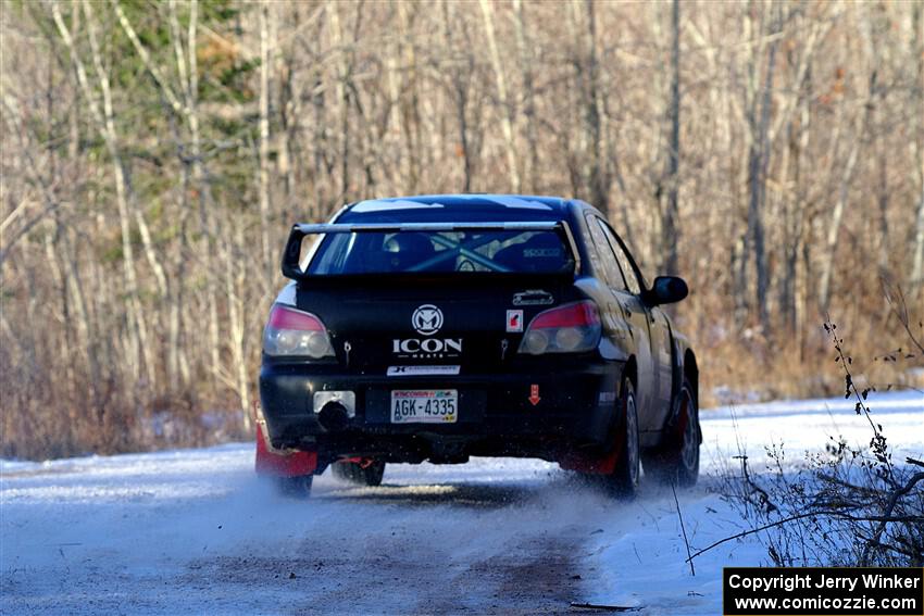 Peter Farrow / Jackson Sedivy Subaru WRX on SS2, Nemadji Trail West.