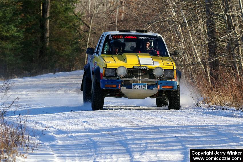 Scott Parrott / Shawn Silewski Chevy S-10 on SS2, Nemadji Trail West.