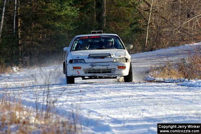 Peyton Goldenstein / Brent Lucio Honda CRX Si on SS2, Nemadji Trail West.