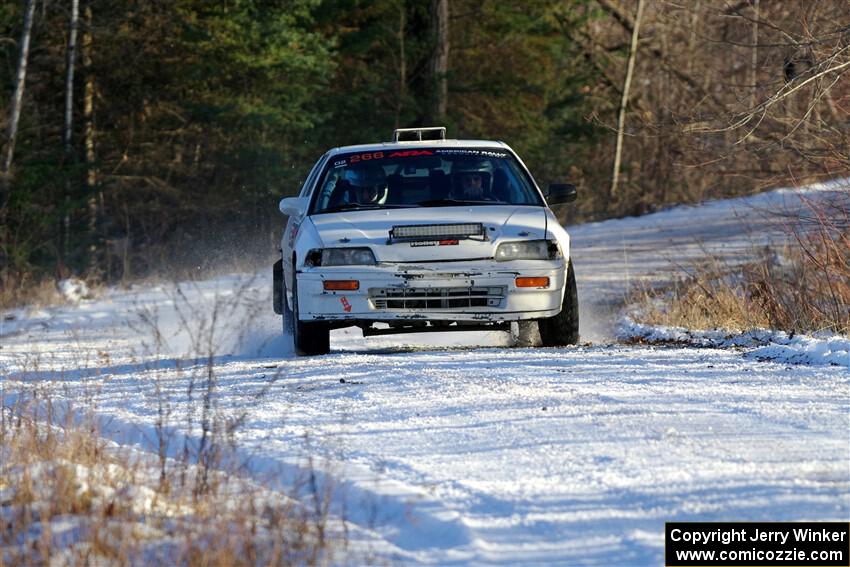 Peyton Goldenstein / Brent Lucio Honda CRX Si on SS2, Nemadji Trail West.