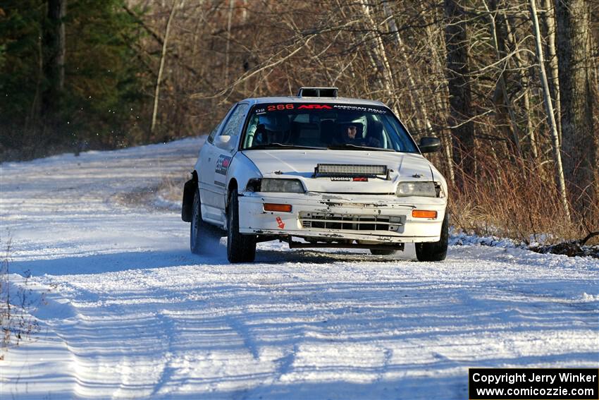 Peyton Goldenstein / Brent Lucio Honda CRX Si on SS2, Nemadji Trail West.