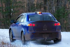 The '0' car, a Mitshibishi Lancer GTS, on SS3, Eastbound Again.