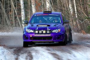 Silas Himes / Aleut Hatfield Subaru WRX STi on SS3, Eastbound Again.