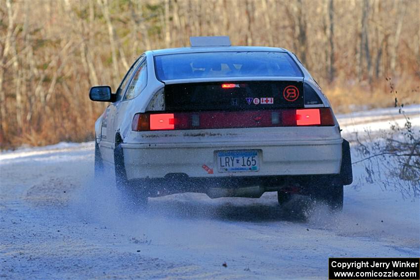 Peyton Goldenstein / Brent Lucio Honda CRX Si on SS2, Nemadji Trail West.