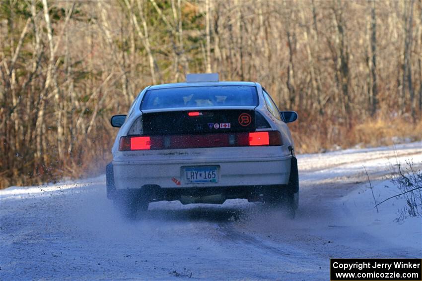 Peyton Goldenstein / Brent Lucio Honda CRX Si on SS2, Nemadji Trail West.