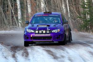 Silas Himes / Aleut Hatfield Subaru WRX STi on SS3, Eastbound Again.