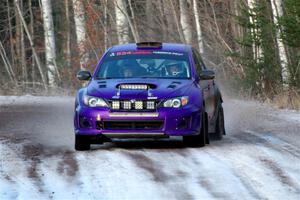 Silas Himes / Aleut Hatfield Subaru WRX STi on SS3, Eastbound Again.