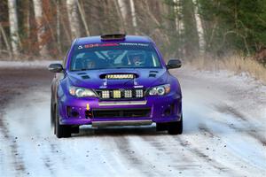 Silas Himes / Aleut Hatfield Subaru WRX STi on SS3, Eastbound Again.