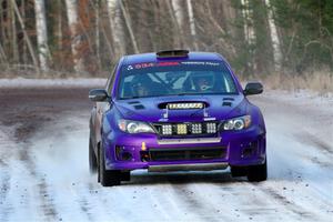 Silas Himes / Aleut Hatfield Subaru WRX STi on SS3, Eastbound Again.