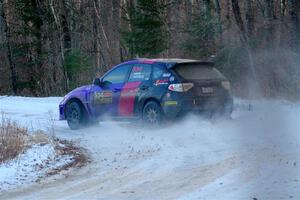 Silas Himes / Aleut Hatfield Subaru WRX STi on SS3, Eastbound Again.