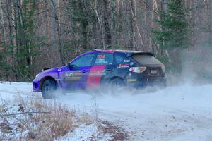 Silas Himes / Aleut Hatfield Subaru WRX STi on SS3, Eastbound Again.