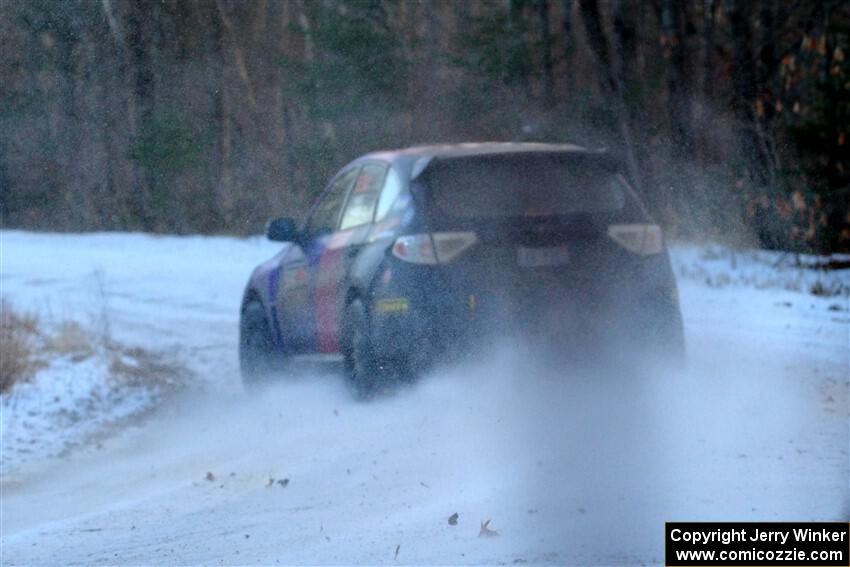 Silas Himes / Aleut Hatfield Subaru WRX STi on SS3, Eastbound Again.