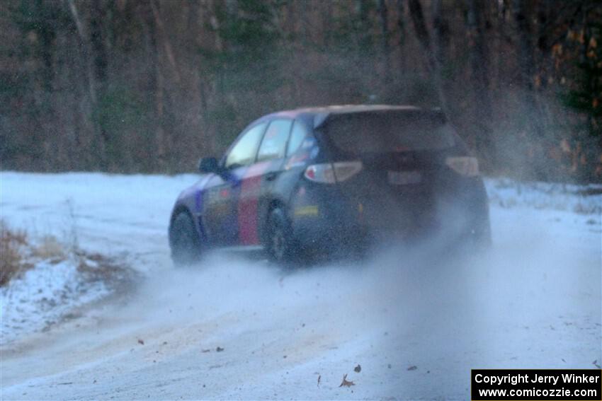 Silas Himes / Aleut Hatfield Subaru WRX STi on SS3, Eastbound Again.