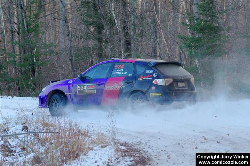 Silas Himes / Aleut Hatfield Subaru WRX STi on SS3, Eastbound Again.