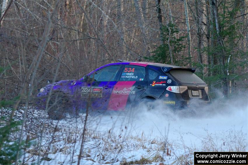 Silas Himes / Aleut Hatfield Subaru WRX STi on SS3, Eastbound Again.