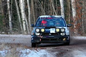 Peter Farrow / Jackson Sedivy Subaru WRX on SS3, Eastbound Again.