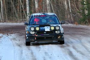 Peter Farrow / Jackson Sedivy Subaru WRX on SS3, Eastbound Again.