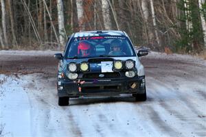 Peter Farrow / Jackson Sedivy Subaru WRX on SS3, Eastbound Again.