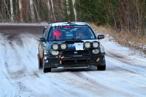 Peter Farrow / Jackson Sedivy Subaru WRX on SS3, Eastbound Again.