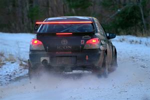 Peter Farrow / Jackson Sedivy Subaru WRX on SS3, Eastbound Again.