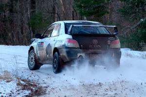 Peter Farrow / Jackson Sedivy Subaru WRX on SS3, Eastbound Again.