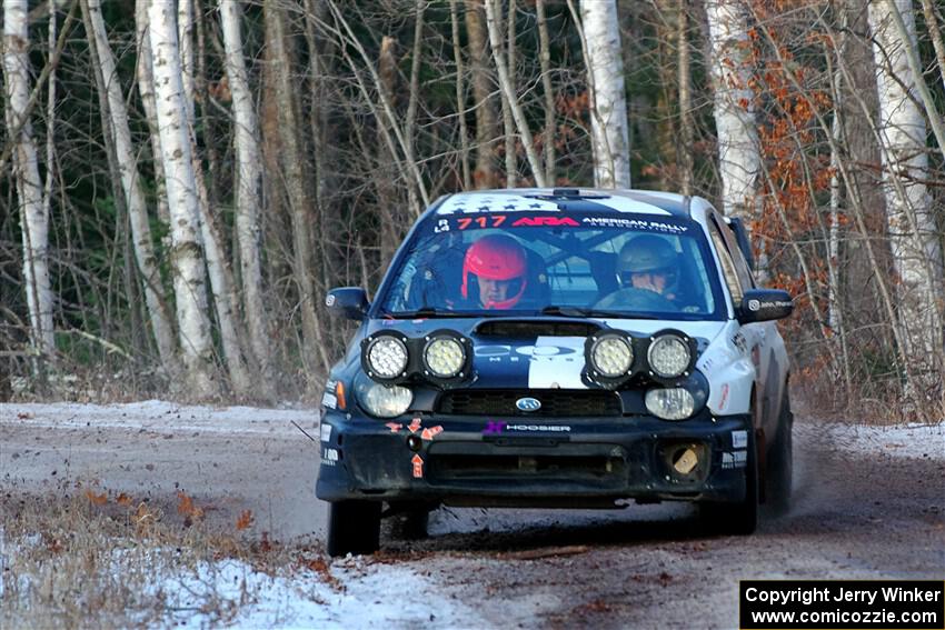 Peter Farrow / Jackson Sedivy Subaru WRX on SS3, Eastbound Again.